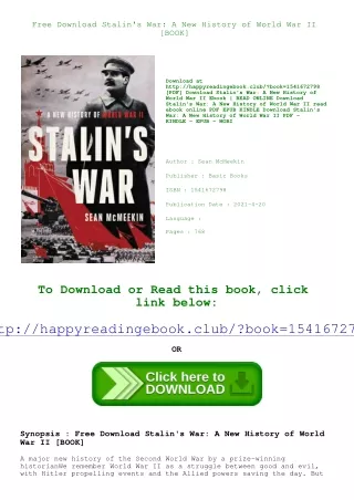 Free Download Stalin's War A New History of World War II [BOOK]