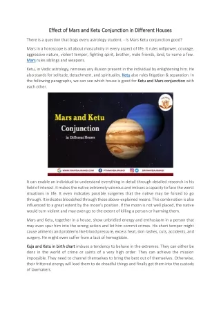 effect of mars and ketu conjunction in effect