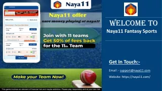 welcome to naya11 fantasy sports