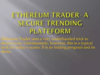 ethereum trader uses a very underhanded trick