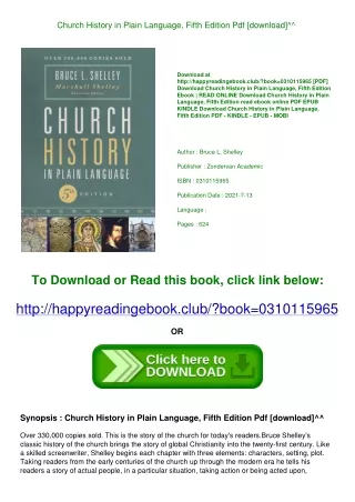<^R.E.A.D.^> Church History in Plain Language  Fifth Edition Pdf [download]^^