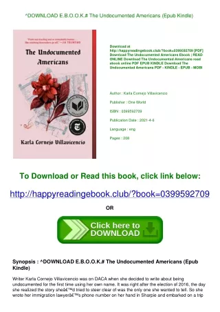 ^DOWNLOAD E.B.O.O.K.# The Undocumented Americans (Epub Kindle)