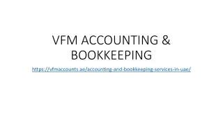 Accounting and Bookkeeping Services In UAE