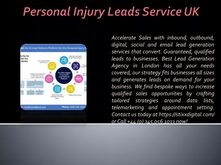 personal injury leads service uk