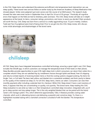 in the chili sleep items and understand