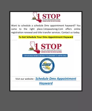 To Get Schedule Your Dmv Appointment Hayward