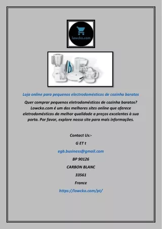 Loja online para pequenos electrodomésticos de cozinha baratos