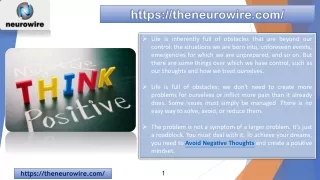 Negative Thinking Classes at Theneurowire