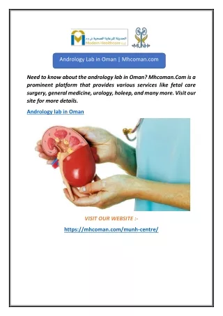 andrology lab in oman mhcoman com