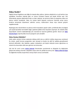 ddos nedir da t k hizmet engelleme yani