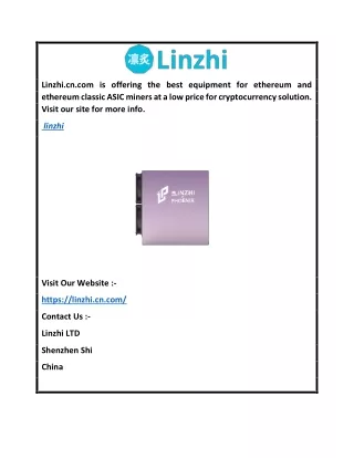 Find The Best Cryptocurrency Solution At A Reasonable Price  Linzhi