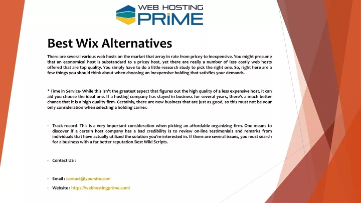 best wix alternatives