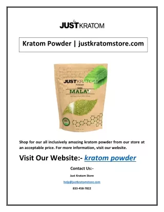 Kratom Powder | justkratomstore.com