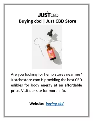 Buying cbd | Just CBD Store