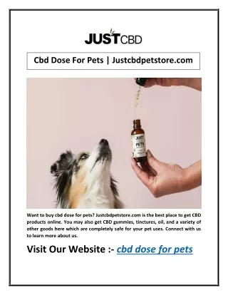 cbd dose for pets justcbdpetstore com