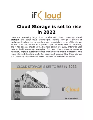 cloud storage is set to rise in 2022