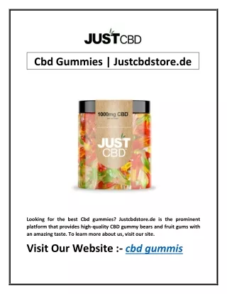 cbd gummies justcbdstore de
