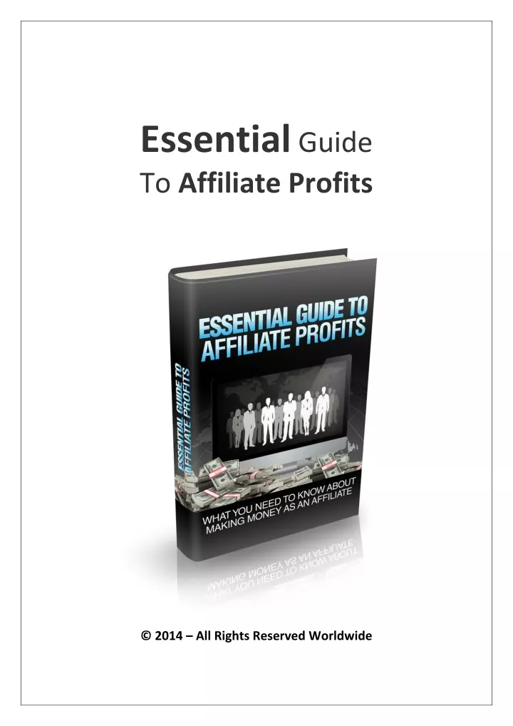 essential guide to affiliate profits