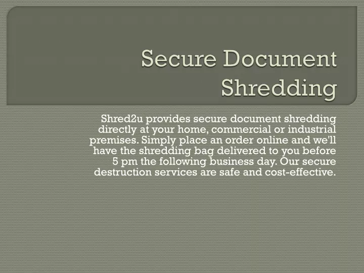 secure document shredding