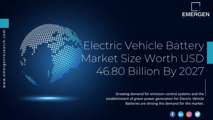 electric vehicle battery market size worth