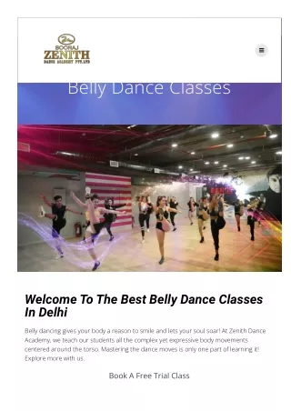 Enjoy the Professional Belly Dance Classes In Delhi