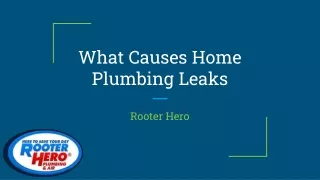 What Causes Home Plumbing Leaks
