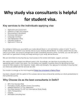 Why study visa consultants is helpful for student visa-converted