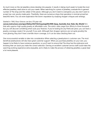 as much more on the net jewellery stores develop