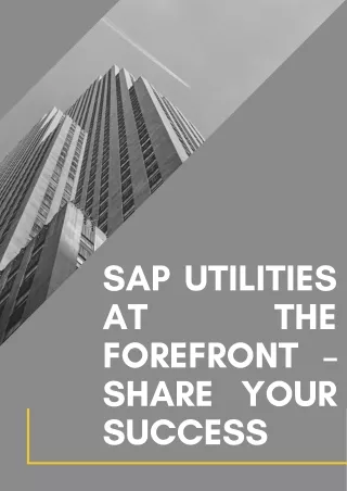 sap utilities at forefront share your success