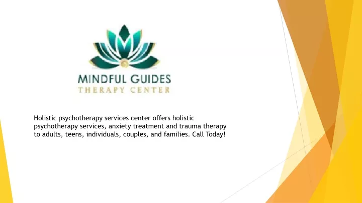 holistic psychotherapy services center offers