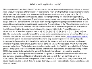 what is audit application mobile