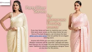 5 Party Wear Sarees That you need to have for glamorous Evening events