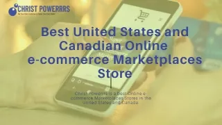 Best United States and Canadian Online e-commerce Marketplaces Store