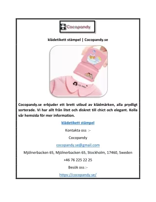 kl detikett st mpel cocopandy se