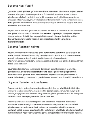 boyama nasl yaplr ocuklarn zaman ge irmek