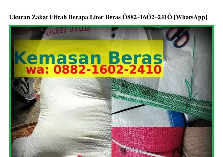 ukuran zakat fitrah berapa liter beras