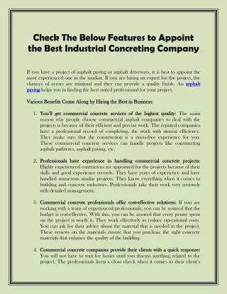 check the below features to appoint the best