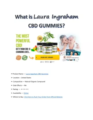 product name laura ingraham cbd gummies
