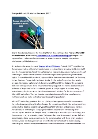 europe micro led market outlook 2027