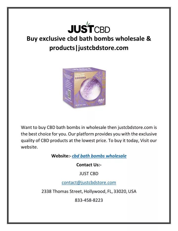 buy exclusive cbd bath bombs wholesale products