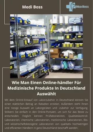 Wie Man Einen Online-händler Für Medizinische Produkte In Deutschland Auswählt