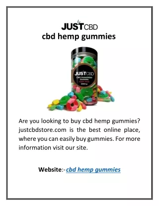 hemp cbd gummies