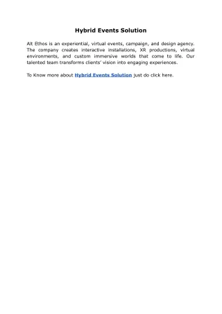 hybrid events solution