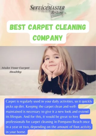 Carpet Cleaning Services With Professionals In Pompano Beach