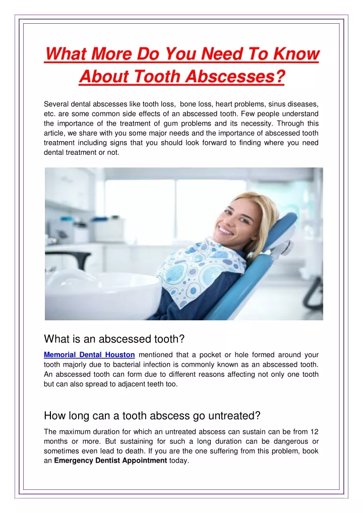 what more do you need to know about tooth
