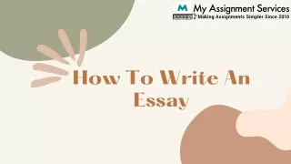 how to write an essay