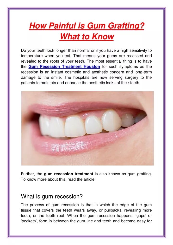 how painful is gum grafting what to know
