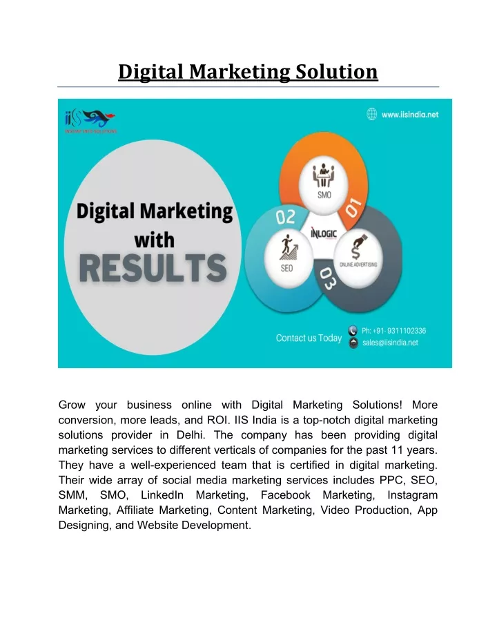 digital marketing solution