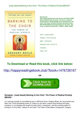 [read ebook] Barking to the Choir The Power of Radical Kinship $BOOK^
