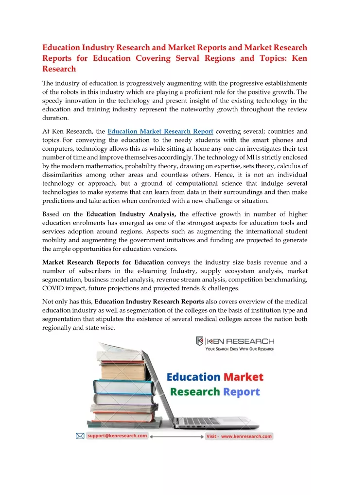 education industry research and market reports